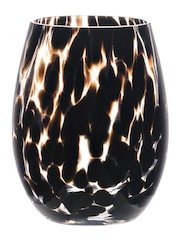 Widdop Set of 2 Black Tortoise Shell Effect Tumbler Glasses - Image 2 of 2
