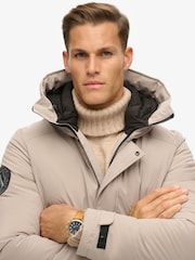 Superdry Deep Beige Slub City Padded Bomber Jacket - Image 2 of 5