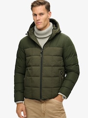 Superdry Olive Green Expedition Hooded Puffer Jacket - Image 2 of 6
