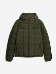 Superdry Olive Green Expedition Hooded Puffer Jacket - Image 5 of 6