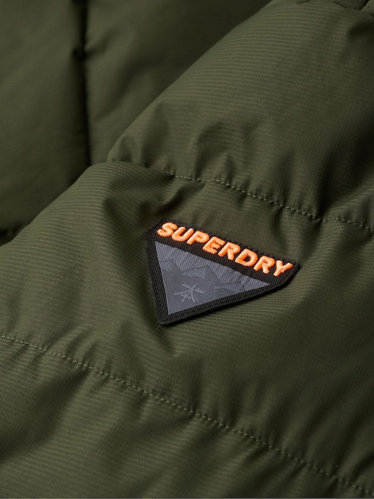 Superdry Olive Green Expedition Hooded Puffer Jacket - Image 6 of 6