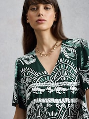 White Stuff Green Lucy Midi Dress - Image 4 of 6