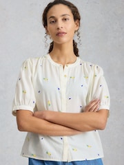White Stuff White Lana Embroidered Top - Image 1 of 6