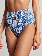 Joules Jasmine Blue Mosaic Bikini Bottoms - Image 1 of 7
