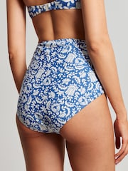 Joules Jasmine Blue Mosaic Bikini Bottoms - Image 2 of 7