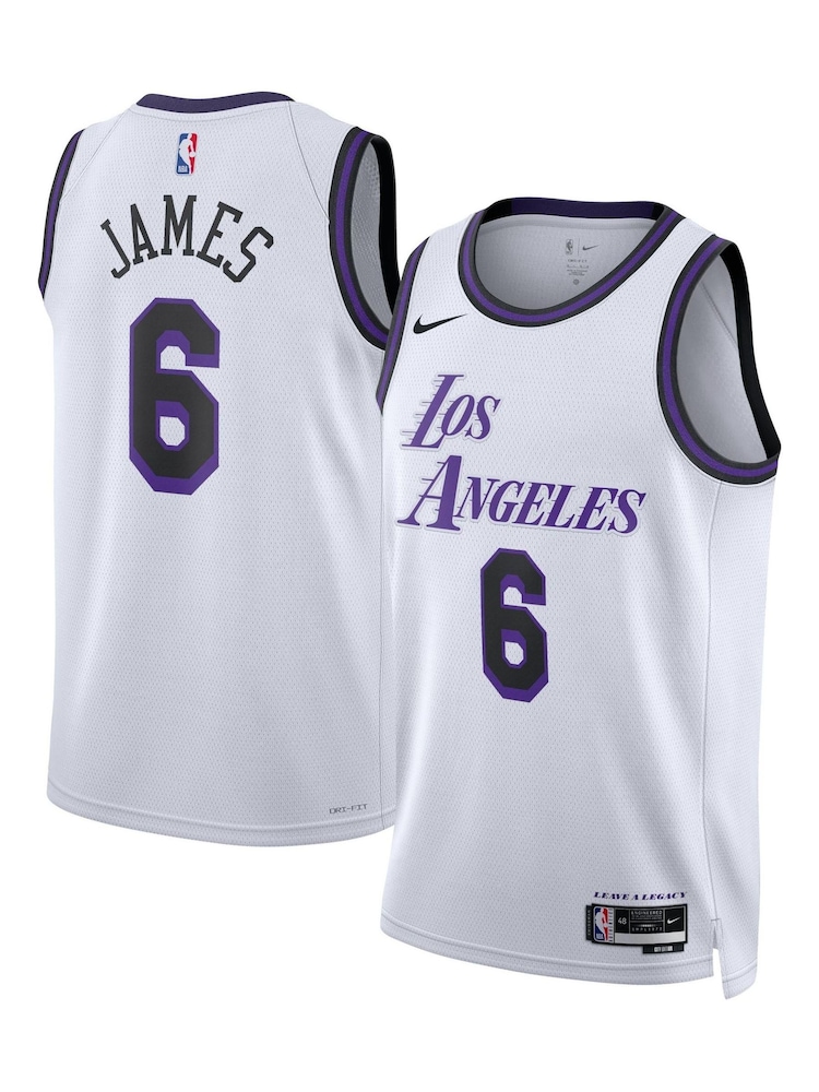 Nike White Los Angeles Lakers City Edition Swingman Jersey 22 - Lebron James Unisex - Image 1 of 3