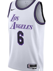 Nike White Los Angeles Lakers City Edition Swingman Jersey 22 - Lebron James Unisex - Image 2 of 3