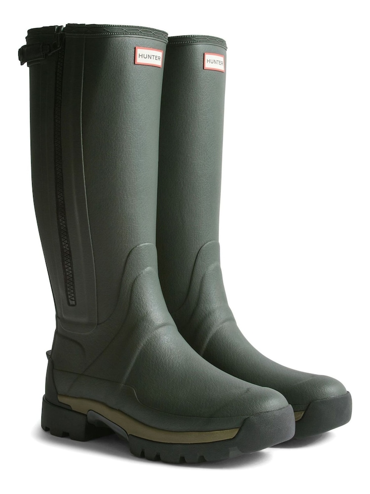 Hunter Green Balmoral Tall Zip Up Wellington Boots - Image 2 of 4 Hunter Green Balmoral Tall Zip Up Wellington Boots - Image 2 of 4