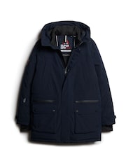 Superdry Eclipse Navy City Padded Parka Coat Hooded and Water-Repellent Jacket - Image 5 of 6