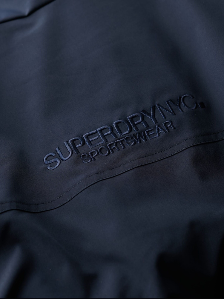 Superdry Eclipse Navy City Padded Parka Coat Hooded and Water-Repellent Jacket - Image 6 of 6