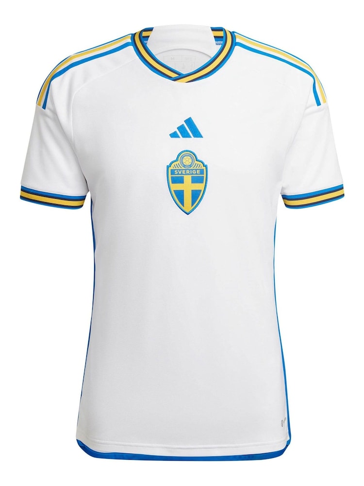 adidas White Sweden Away Shirt - Image 2 of 3