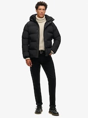 Superdry Black Hooded Puffer Jacket - Image 3 of 6