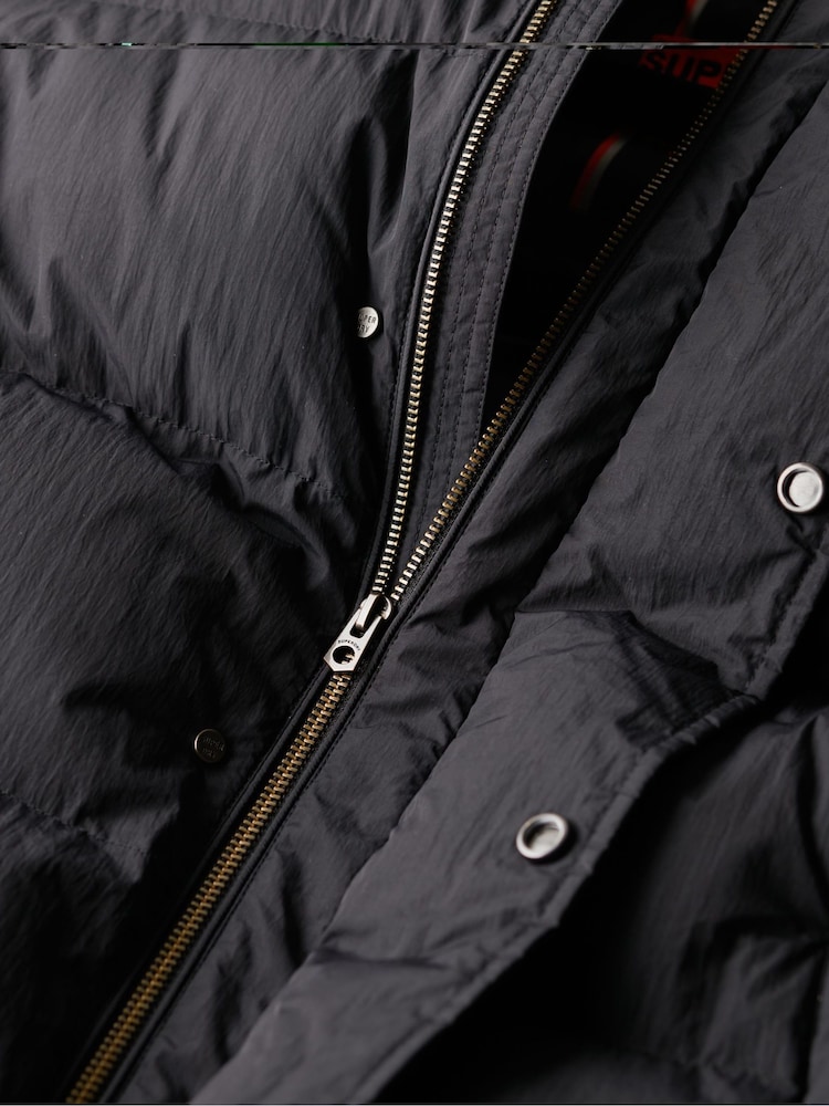 Superdry Black Hooded Puffer Jacket - Image 6 of 6