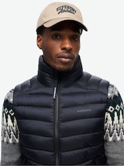 Eclipse-Marineblau - Superdry Fuji Sport Gepolstertes Gilet aus 100 % Baumwolle - Bild 4 von 6