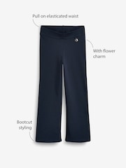 Navy Blue Regular Length Pull-On Cotton Rich Stretch Boot Cut School Trousers (3-16yrs) - Image 3 of 8