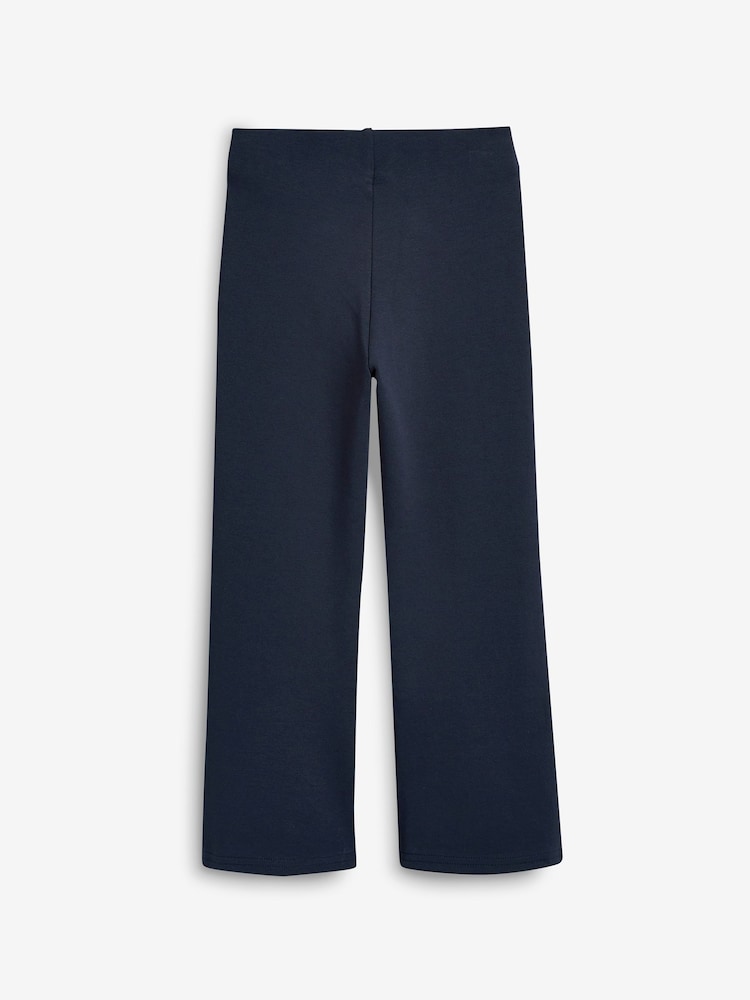 Donkerblauw - Schoolbroek met hoog aandeel katoen, stretchy, bootcut en elastische tailleband (3 - 16 jr) - Image 7 of 8