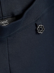Navy Blue Regular Length Pull-On Cotton Rich Stretch Boot Cut School Trousers (3-16yrs) - Image 8 of 8