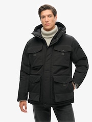 Superdry Jet Black Everest Tactical Parka Jacket - Image 2 of 6