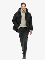 Superdry Jet Black Everest Tactical Parka Jacket - Image 3 of 6