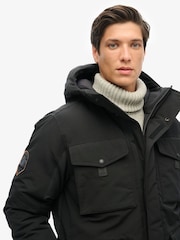Superdry Jet Black Everest Tactical Parka Jacket - Image 4 of 6