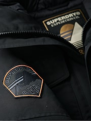 Superdry Jet Black Everest Tactical Parka Jacket - Image 6 of 6