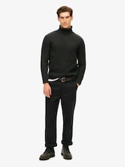 Verwaschenes Schwarz - Superdry Gebürsteter Pullover mit Rollkragen - Bild 3 von 5