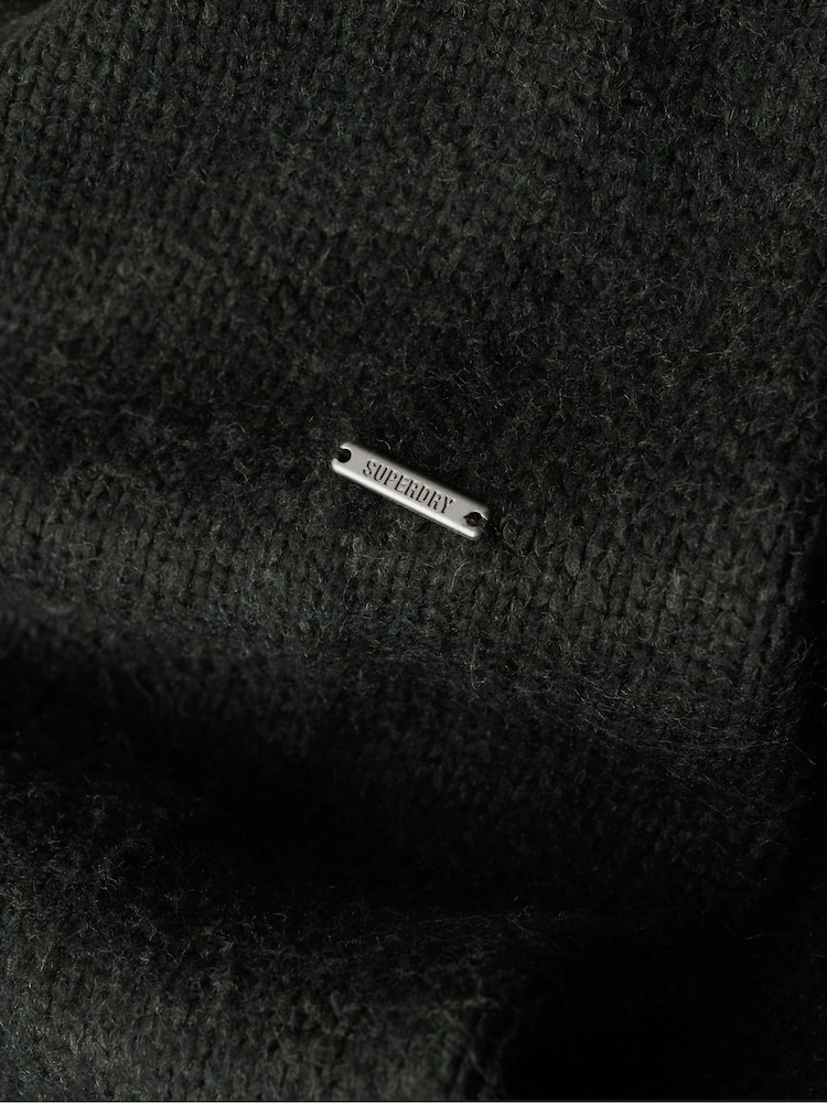 Verwaschenes Schwarz - Superdry Gebürsteter Pullover mit Rollkragen - Bild 5 von 5
