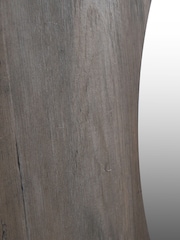 Pacific Brown Wood Veneer Round Wall Mirror - Image 5 of 7