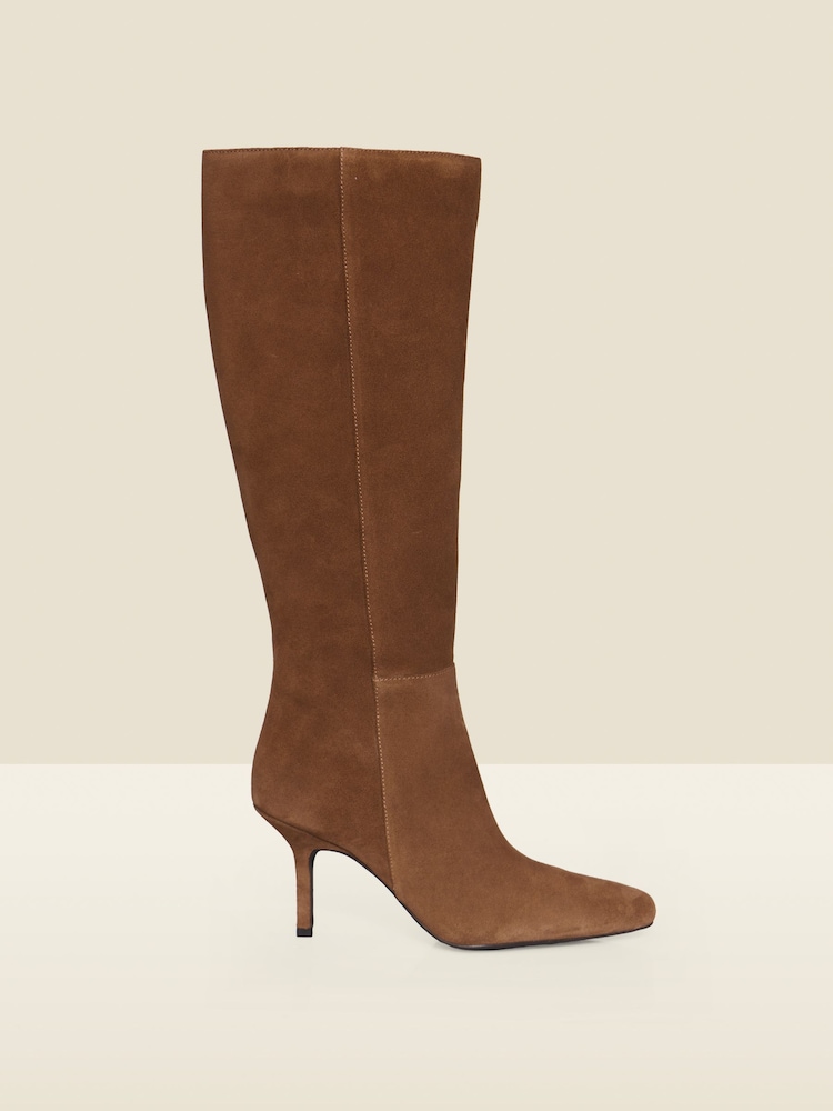 Sosandar Suede Stiletto Heel Knee High Boots - 5суретінің 2 суреті Sosandar Suede Stiletto Heel Knee High Boots - 5суретінің 2 суреті