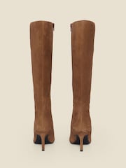 Sosandar Suede Stiletto Heel Knee High Boots - 5суретінің 4 суреті