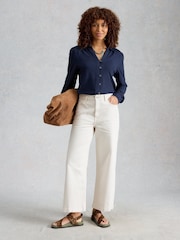 White Stuff Blue Ronley Shirt - Image 3 of 6