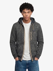 Superdry Grey Storm Fleece Zip Hoodie - Image 1 of 6