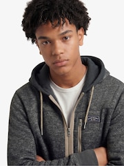 Superdry Grey Storm Fleece Zip Hoodie - Image 5 of 6
