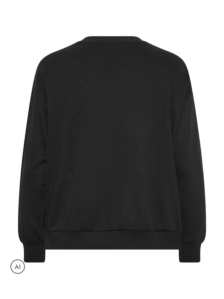 Yours Curve Black Boston Leopard Sweatshirt - Image 7 of 7 Yours Curve Black Boston Leopard Sweatshirt - Image 7 of 7
