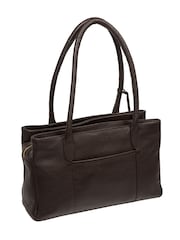 Pure Luxuries London Chocolate Brown 'Manon' Leather Handbag - Image 4 of 6