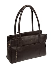 Pure Luxuries London Chocolate Brown 'Manon' Leather Handbag - Image 6 of 6
