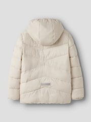 Name It Cream Padded Zip Up Jacket with Detachable - Image 4 of 6