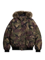 Superdry Para Camo Everest Faux Fur Bomber Coat Jacket - Image 6 of 8