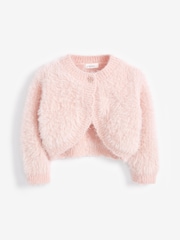 Pink Fluffy Shrug Cardigan (12mths-16yrs) - Image 4 of 6