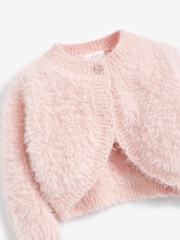 Pink Fluffy Shrug Cardigan (12mths-16yrs) - Image 6 of 6
