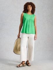 White Stuff Green Paradise Organic Cotton Vest - Image 1 of 6