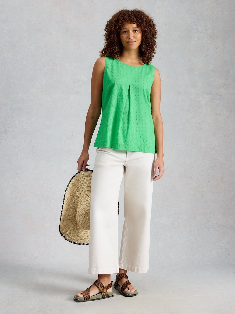 White Stuff Green Paradise Organic Cotton Vest - Image 1 of 6