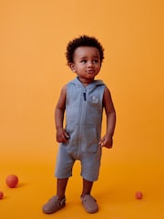 Teal Blue Dino Spike 100% Cotton Short All-In-One (3mths-7yrs) - Image 2 of 8