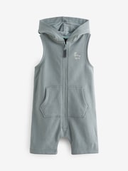 Teal Blue Dino Spike 100% Cotton Short All-In-One (3mths-7yrs) - Image 5 of 8