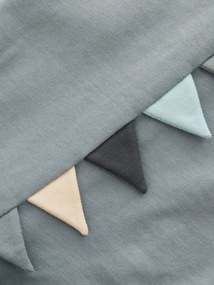 Teal Blue Dino Spike 100% Cotton Short All-In-One (3mths-7yrs) - Image 8 of 8