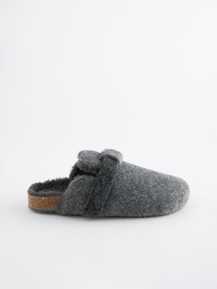 Grey Corkbed Mule Slippers - Image 2 of 5