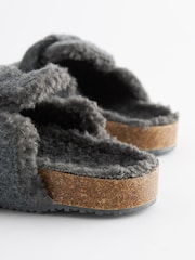 Grey Corkbed Mule Slippers - Image 3 of 5