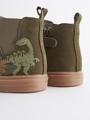 Khaki Green Dino Wide Fit (G) Chelsea Boots with Zip Fastening - Image 4 of 5