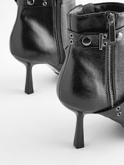 Black Forever Comfort® Point Toe Stud Detail Heeled Boots - Image 8 of 9