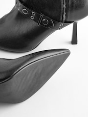 Black Forever Comfort® Point Toe Stud Detail Heeled Boots - Image 9 of 9